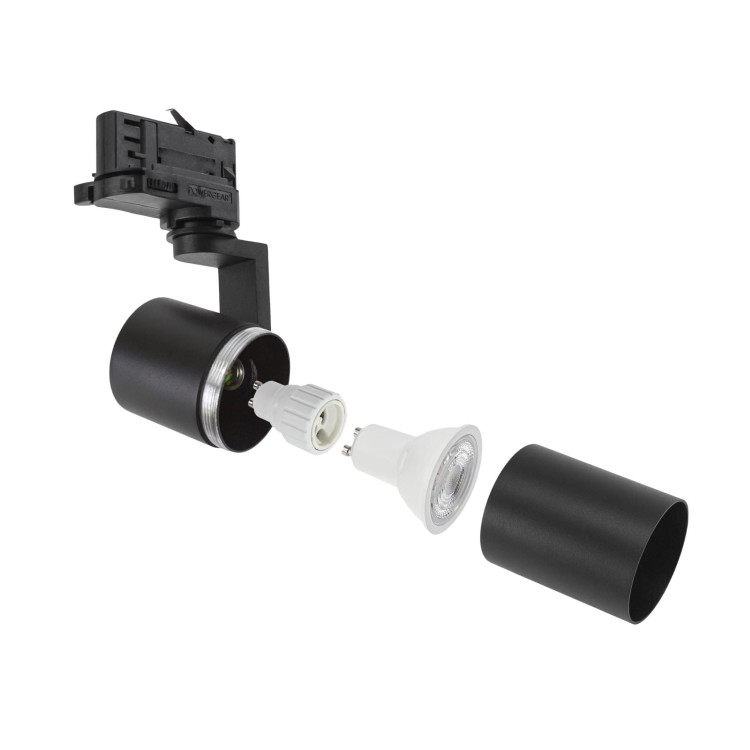 Lampa szynowa Reflektor szynowy MADARA MINI II GU10 na Szynoprzewód 3F GU10 250V IP20 56,5x121x172mm Czarny SLIP003007 SPECTRUM LED szynoprzewodu