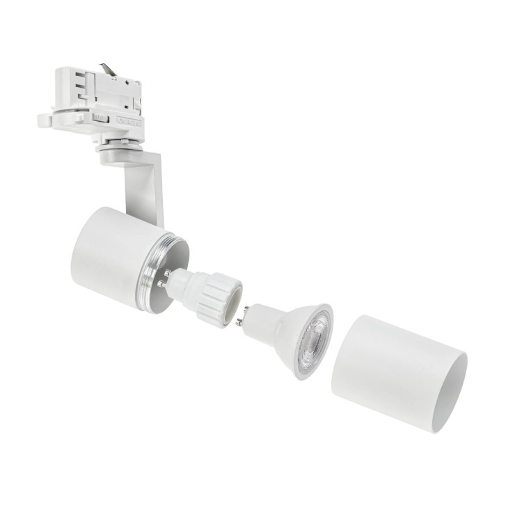 Lampa szynowa Reflektor szynowy MADARA MINI II GU10 na Szynoprzewód 3F GU10 250V IP20 56,5x121x172mm Biały SLIP003008 SPECTRUM LED szynoprzewodu