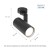 Lampa sufitowa MADARA MINI II GU10 BAZA GU10 250V IP20 56x120x117mm Czarny SLIP003013 SPECTRUM LED regulowana