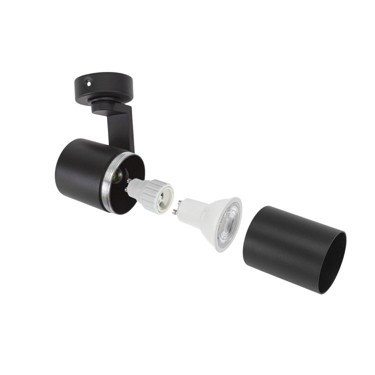 Lampa sufitowa MADARA MINI II GU10 BAZA GU10 250V IP20 56x120x117mm Czarny SLIP003013 SPECTRUM LED regulowana