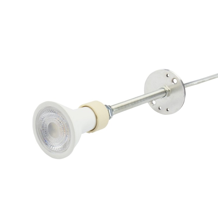 Lampa szynowa wisząca punktowa MADARA MINI II GU10 Zwis na Szynoprzewód 3F 230V IP20 fi55*200mm Biały kabel 1m SLIP003016 SPECTRUM LED szynoprzewodu