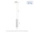 Lampa szynowa wisząca punktowa MADARA MINI II GU10 Zwis na Szynoprzewód 3F 230V IP20 fi55*200mm Biały kabel 1m SLIP003016 SPECTRUM LED szynoprzewodu