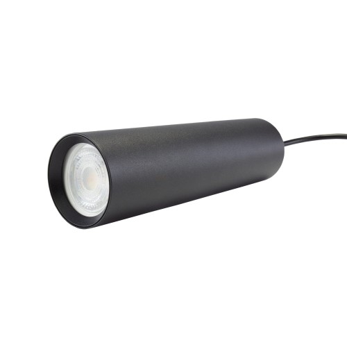 Lampa szynowa wisząca punktowa MADARA MINI II GU10 Zwis na Szynoprzewód 3F 230V IP20 fi55*200mm Czarny kabel 1m SLIP003017 SPECTRUM LED szynoprzewodu
