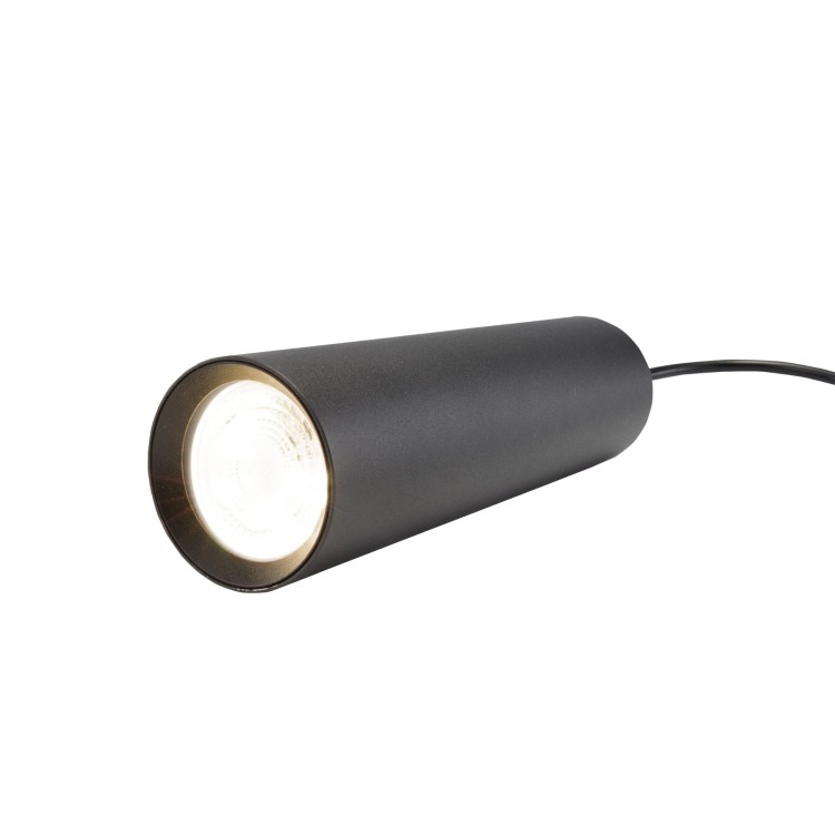 Lampa szynowa wisząca punktowa MADARA MINI II GU10 Zwis na Szynoprzewód 3F 230V IP20 fi55*200mm Czarny kabel 1m SLIP003017 SPECTRUM LED szynoprzewodu