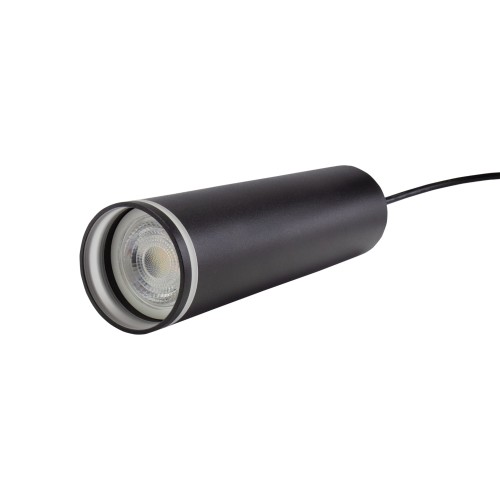 Lampa sufitowa MADARA MINI RING GU10 Zwis BAZA 230V IP20 fi55*200mm Czarny kabel 1m SLIP003019 SPECTRUM LED