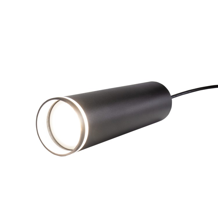 Lampa sufitowa MADARA MINI RING GU10 Zwis BAZA 230V IP20 fi55*200mm Czarny kabel 1m SLIP003019 SPECTRUM LED