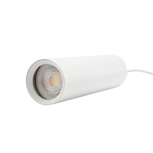 Lampa sufitowa MADARA MINI II GU10 Zwis BAZA 230V IP20 fi55*200 mm Biały kabel 1m SLIP003022 SPECTRUM LED