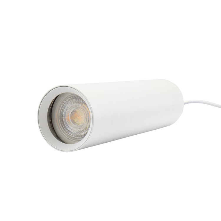 Lampa sufitowa MADARA MINI II GU10 Zwis BAZA 230V IP20 fi55*200 mm Biały kabel 1m SLIP003022 SPECTRUM LED