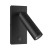Kinkiet z włącznikiem MADARA SLIM MR11 SWITCH Kinkiet 230V IP20 38x95 + baza140x60x25 Czarny SLIP003040 SPECTRUM LED do sypialni