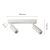 Lampa sufitowa MADARA SLIM 2 X MR11 BAZA 230V IP20 260x54x160 Biały Ruchoma SLIP003047 SPECTRUM LED listwa natynkowa