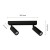 Lampa sufitowa MADARA SLIM 2 X MR11 BAZA 230V IP20 260x54x160 Czarny Ruchoma SLIP003048 SPECTRUM LED listwa natynkowa