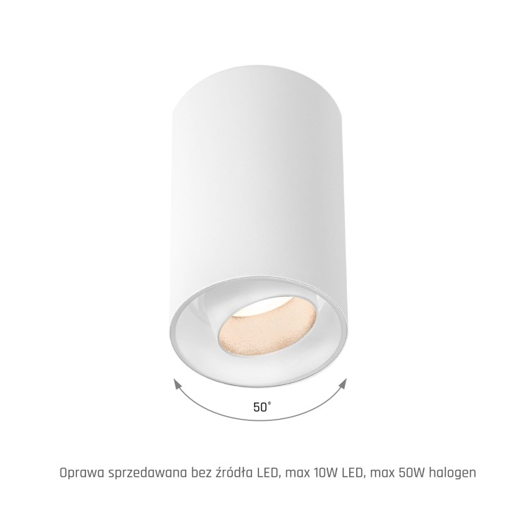 CHLOE GU10 Spot Natynkowa GU10 250V IP20 80x130mm białe Biały okrągłe okrągła Ruchoma SLIP004008 SPECTRUM LED