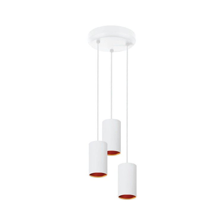 CHLOE GU10 X 3 GU10 Zwieszana 250V IP20 3x70x125mm Biały Złoty okrągła baza okrągła SLIP005005 SPECTRUM LED