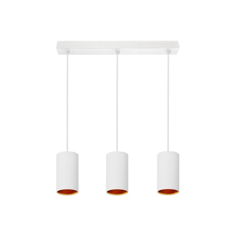 CHLOE GU10 X 3 GU10 Zwieszana 250V IP20 3x70x125mm Biały Złoty okrągła baza Prostokątna SLIP005007 SPECTRUM LED