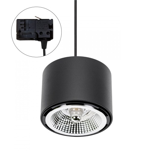 Lampa szynowa wisząca CHLOE AR111 Natynkowa GU10 250V IP20 120x85mm Czarny okrągła nieruchoma TRACK SLIP005011_TRACK SPECTRUM LED szynoprzewodu