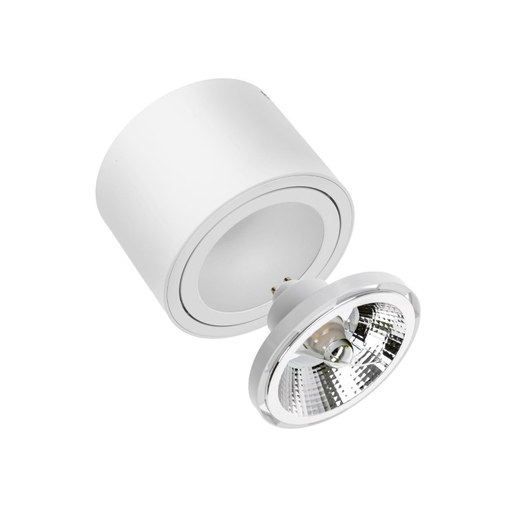CHLOE AR111 Natynkowa GU10 250V IP20 139x100mm białe Biały okrągłe okrągła Ruchoma SLIP005012 SPECTRUM LED spot