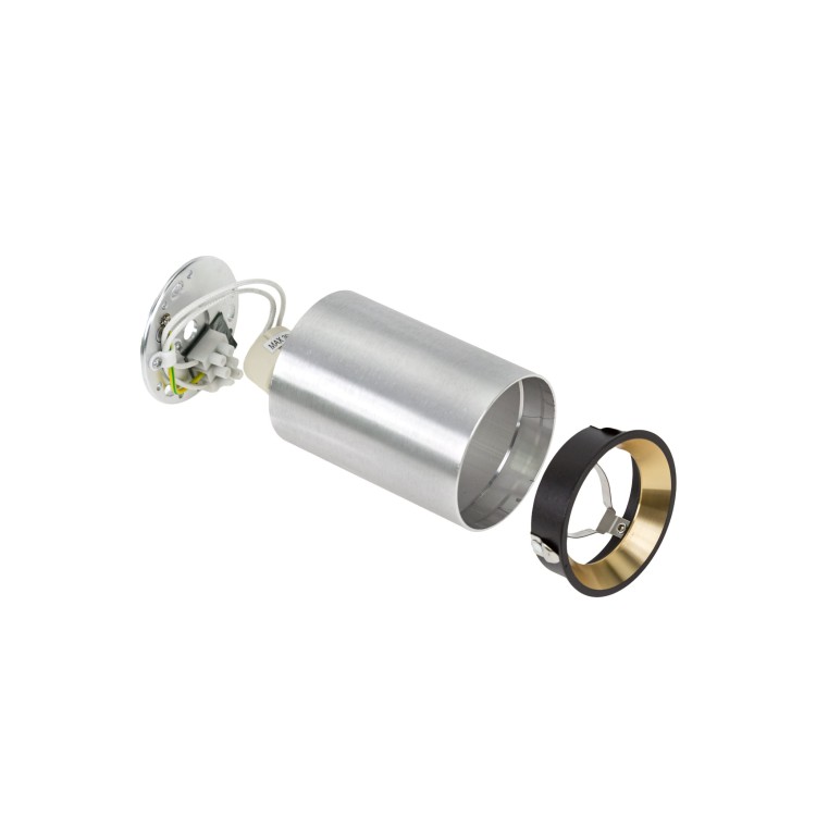 CHLOE GU10 MINI Natynkowa GU10 250V IP20 70x100mm Srebrny, Środek Złoty okrągła SLIP005014 SPECTRUM LED spot