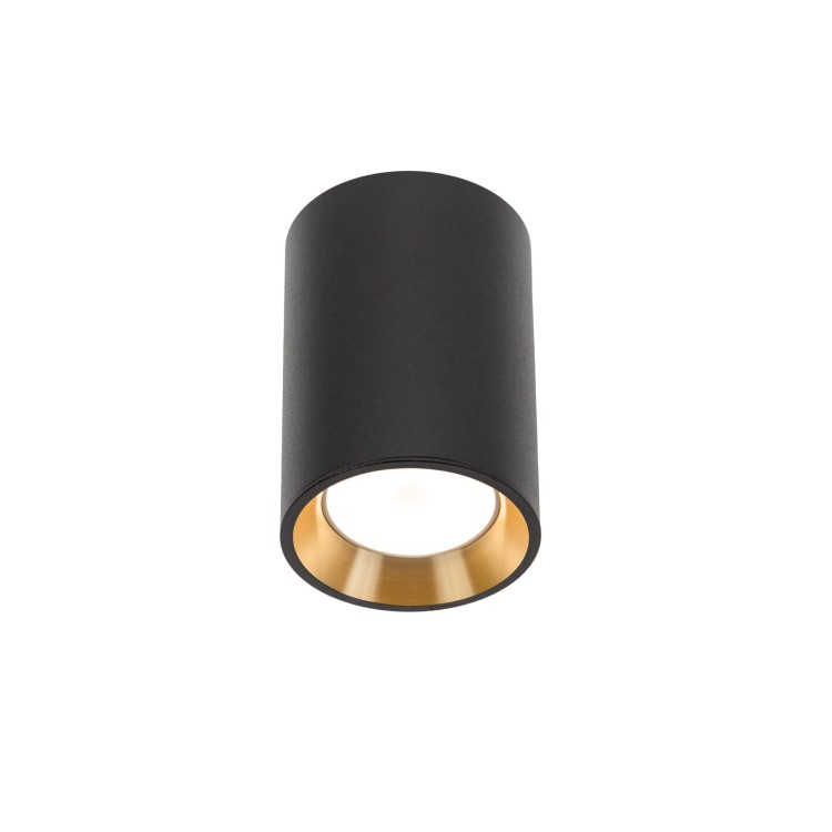 CHLOE GU10 MINI Natynkowa GU10 250V IP20 70x100mm Czarny, Środek Złoty okrągła SLIP005016 SPECTRUM LED spot
