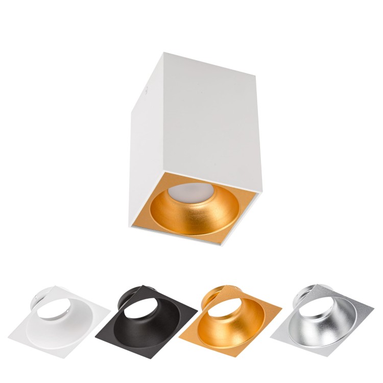 CHLOE ELEMENTO Natynkowa GU10 250V IP20 95x95x138mm Biały kwadratowe SLIP005020 SPECTRUM LED spot