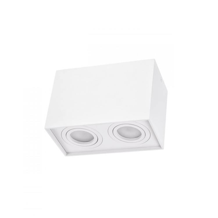 CHLOE DUO GU10 X2 Natynkowa GU10 250V IP20 97x185x125mm Biały Prostokątna Ruchoma SLIP005035 SPECTRUM LED
