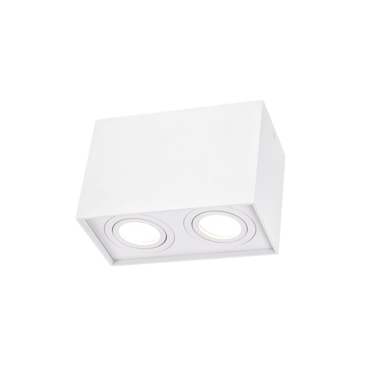 CHLOE DUO GU10 X2 Natynkowa GU10 250V IP20 97x185x125mm Biały Prostokątna Ruchoma SLIP005035 SPECTRUM LED