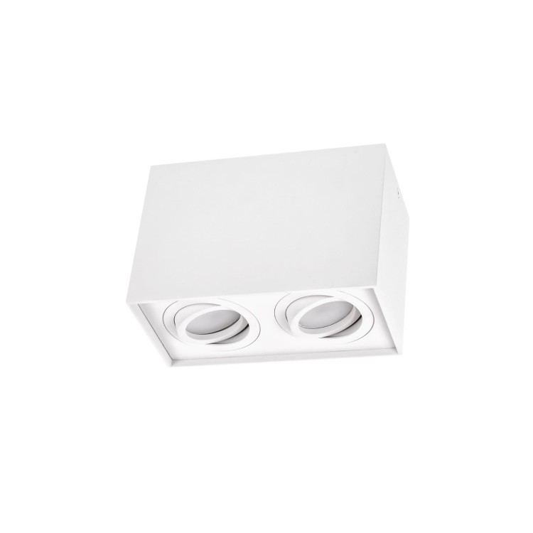 CHLOE DUO GU10 X2 Natynkowa GU10 250V IP20 97x185x125mm Biały Prostokątna Ruchoma SLIP005035 SPECTRUM LED
