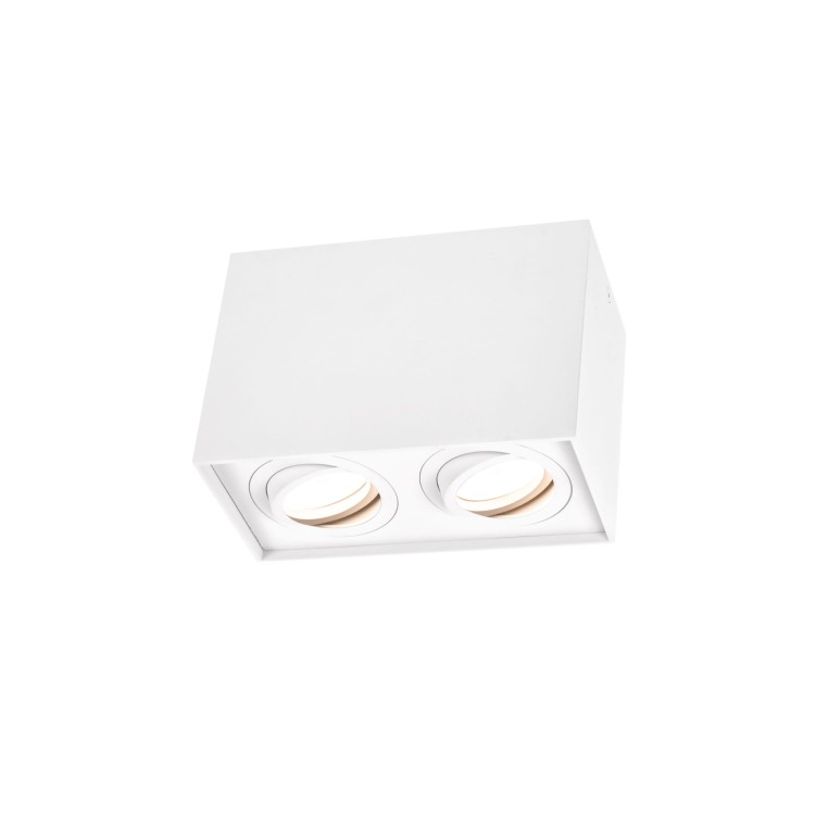 CHLOE DUO GU10 X2 Natynkowa GU10 250V IP20 97x185x125mm Biały Prostokątna Ruchoma SLIP005035 SPECTRUM LED