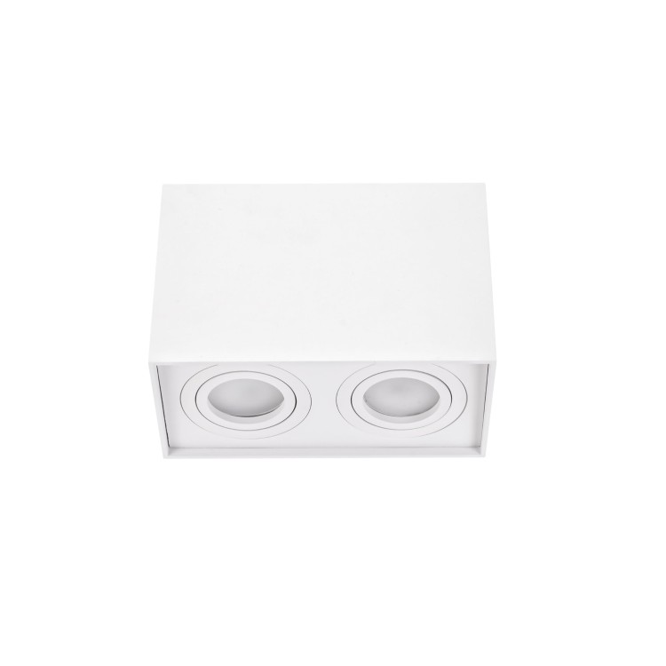 CHLOE DUO GU10 X2 Natynkowa GU10 250V IP20 97x185x125mm Biały Prostokątna Ruchoma SLIP005035 SPECTRUM LED