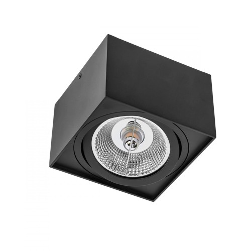 CHLOE AR111 Natynkowa GU10 250V IP20 145x145x100 Czarny Kwadratowa Ruchoma SLIP005039 SPECTRUM LED spot