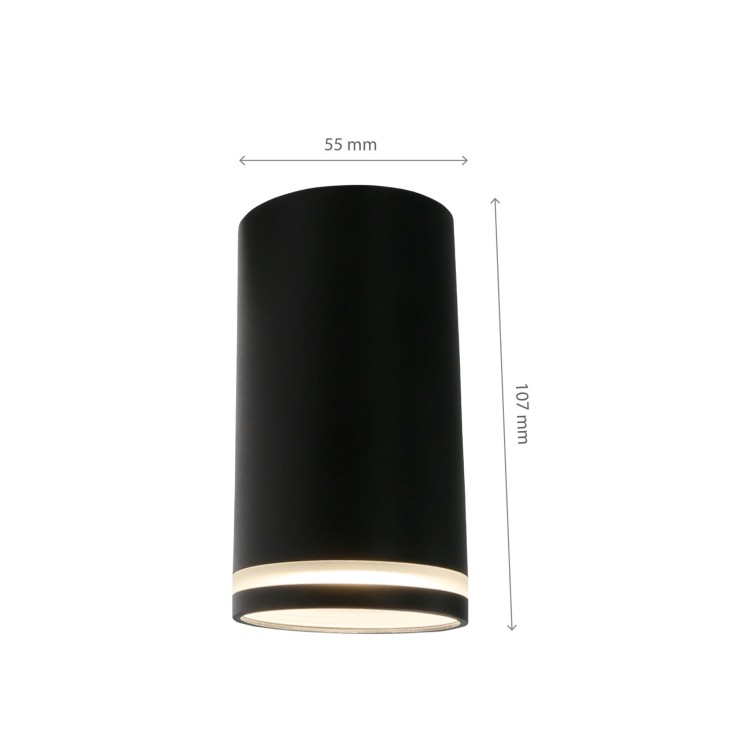 CHLOE MINI RING Natynkowa GU10 230V IP20 fi55*107mm Czarny nieruchoma SLIP005044 SPECTRUM LED spot