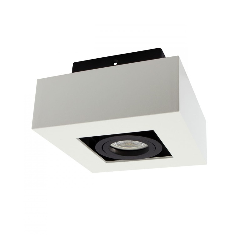 Oprawa sufitowa downlight MIRORA GU10 Natynkowa GU10 250V IP20 145X145X85mm Biały Czarny Kwadratowa Ruchoma SLIP005045 SPECTRUM LED