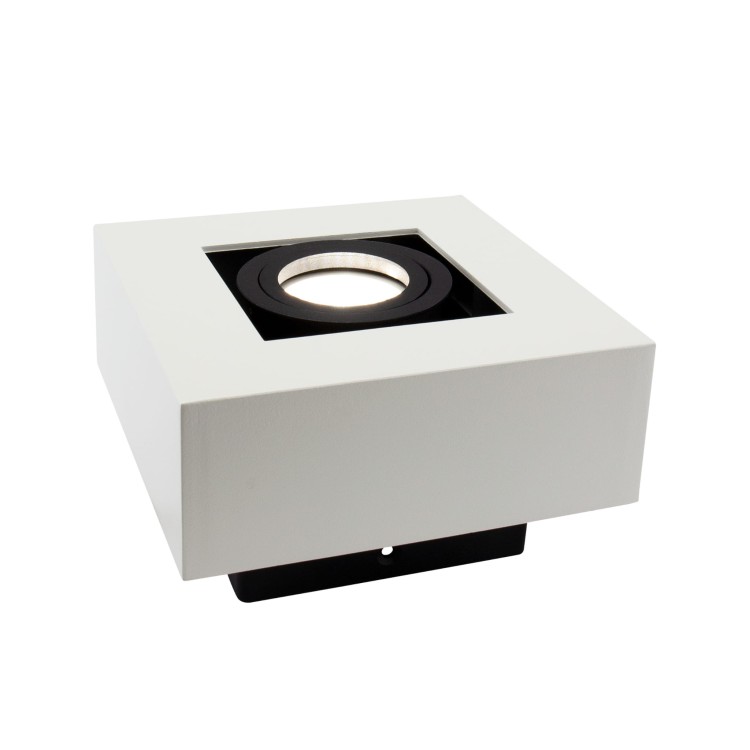 Oprawa sufitowa downlight MIRORA GU10 Natynkowa GU10 250V IP20 145X145X85mm Biały Czarny Kwadratowa Ruchoma SLIP005045 SPECTRUM LED