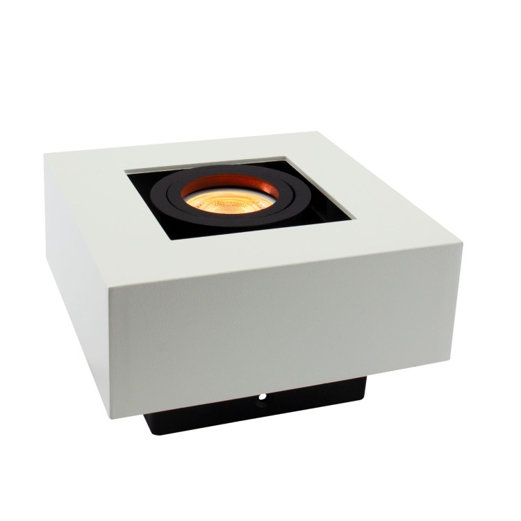 Oprawa sufitowa downlight MIRORA GU10 Natynkowa GU10 250V IP20 145X145X85mm Biały Czarny Kwadratowa Ruchoma SLIP005045 SPECTRUM LED