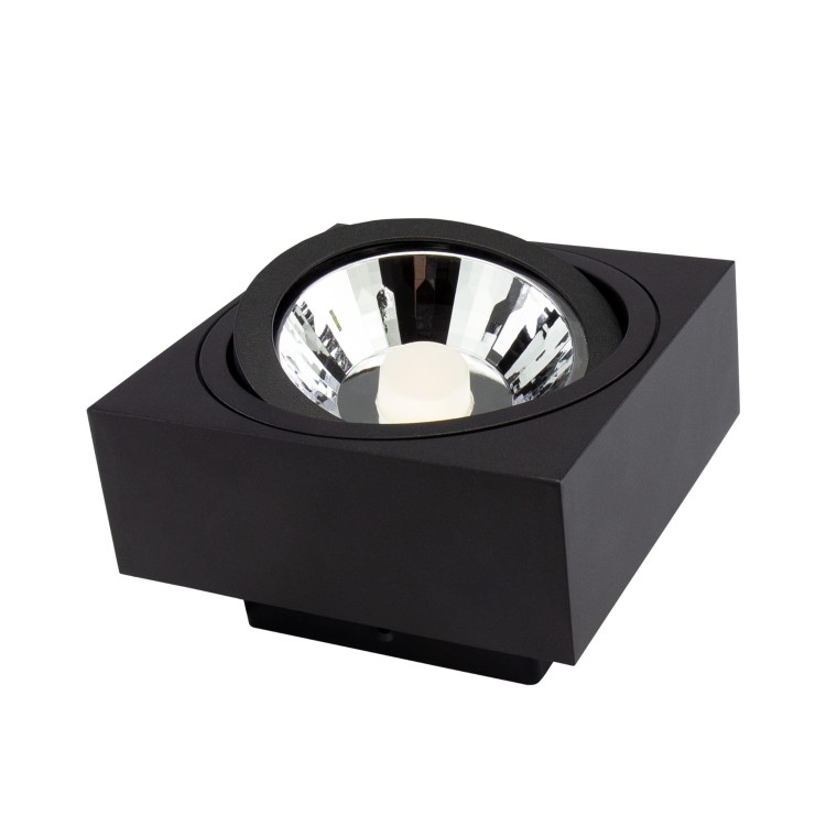Oprawa sufitowa downlight MIRORA AR111 Natynkowa GU10 250V IP20 145X145X85mm Czarny Kwadratowa Ruchoma SLIP005048 SPECTRUM LED