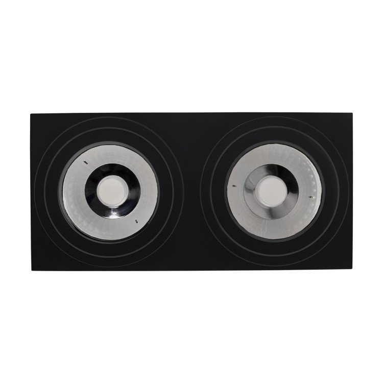 Oprawa sufitowa downlight MIRORA AR111 X2 Natynkowa GU10 250V IP20 293X145X 85mm Czarny Prostokątna Ruchoma SLIP005050 SPECTRUM LED