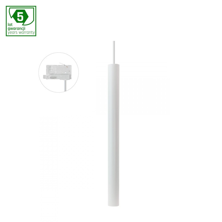 Lampa szynowa wisząca punktowa CHLOE SLIM MR11 Zwieszana Szynoprzewód 3F 250V IP20 40x500+1m kabel Biały regulowany kąt świecenia SLIP005051 SPECTRUM LED szynoprzewodu