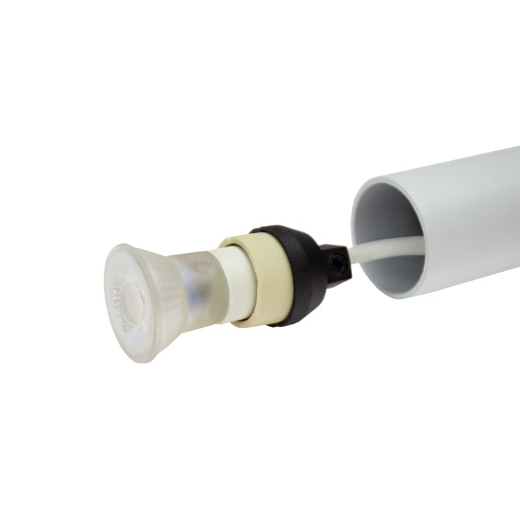 Lampa szynowa wisząca punktowa CHLOE SLIM MR11 Zwieszana Szynoprzewód 3F 250V IP20 40x500+1m kabel Biały regulowany kąt świecenia SLIP005051 SPECTRUM LED szynoprzewodu