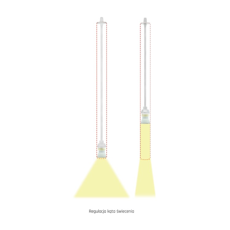 Lampa szynowa wisząca punktowa CHLOE SLIM MR11 Zwieszana Szynoprzewód 3F 250V IP20 40x500+1m kabel Biały regulowany kąt świecenia SLIP005051 SPECTRUM LED szynoprzewodu