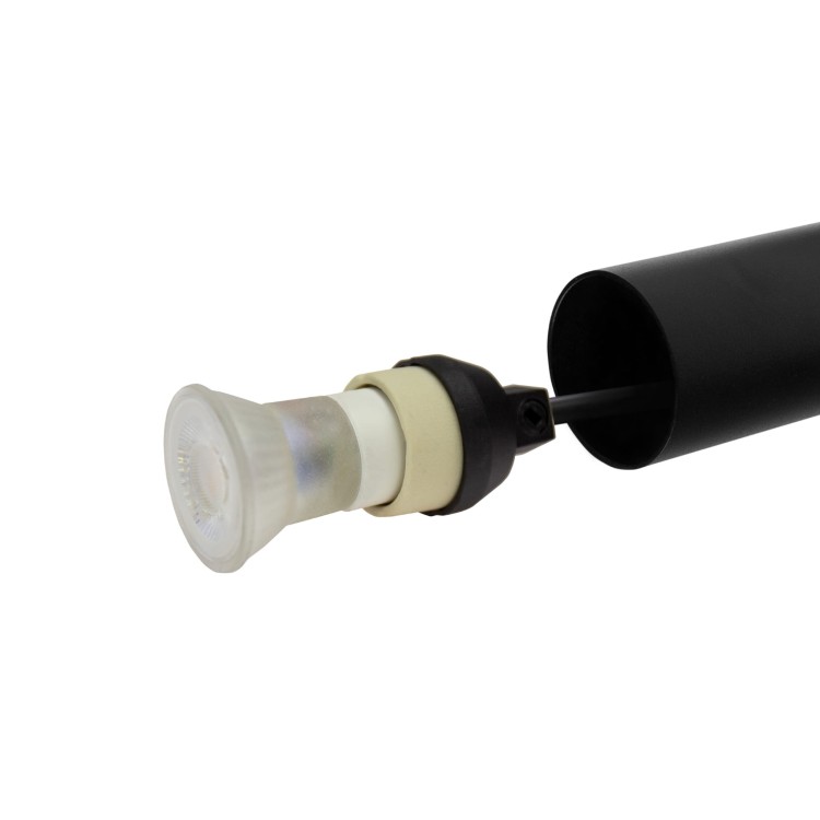 CHLOE SLIM MR11 Zwieszana BAZA 250V IP20 40x500+1m kabel Czarny regulowany kąt świecenia SLIP005054 SPECTRUM LED