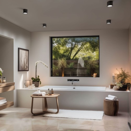 CHLOE AR111 Natynkowa GU10 250V IP44 118x114mm Czarny okrągła SLIP005057 SPECTRUM LED spot