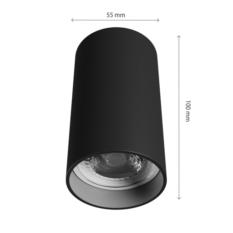 CHLOE VARIOSA GU10 Natynkowa GU10 230V IP20 55x100MM Czarny Okrągła SLIP005063 SPECTRUM LED spot