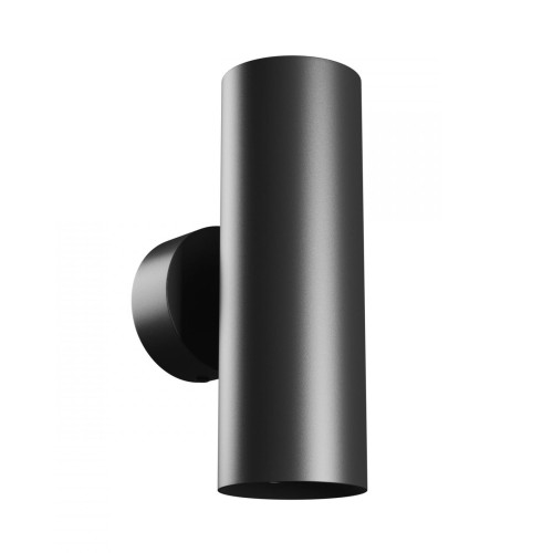 Lampa ścienna SQUALLA VARIOSA TUBO 2XGU10 Kinkiet 230V IP20 55X160X90mm Czarny Okrągła SLIP006018 SPECTRUM LED