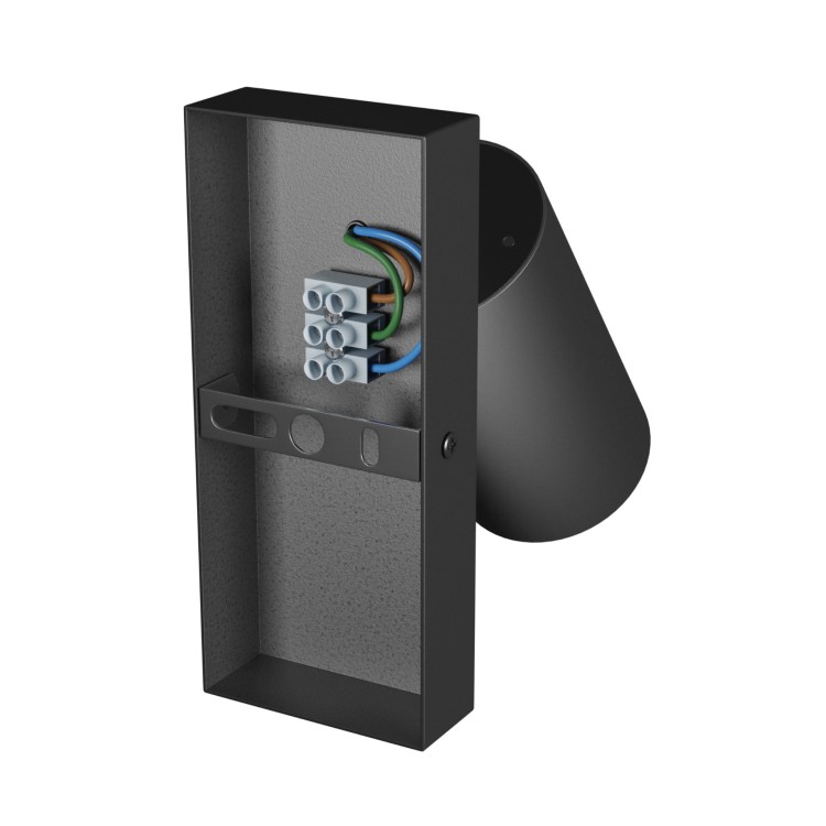 Kinkiet z włącznikiem SQUALLA VARIOSA SWITCH GU10 230V IP20 55x100MM Czarny Okrągła SLIP006022 SPECTRUM LED do sypialni