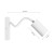 Kinkiet z włącznikiem SQUALLA VARIOSA FLEXI SWITCH GU10 230V IP20 55x100x410MM białe Biały okrągłe okrągła SLIP006023 SPECTRUM LED do sypialni