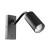Kinkiet z włącznikiem SQUALLA VARIOSA FLEXI SWITCH GU10 230V IP20 55x100x410MM Czarny Okrągła SLIP006024 SPECTRUM LED do sypialni