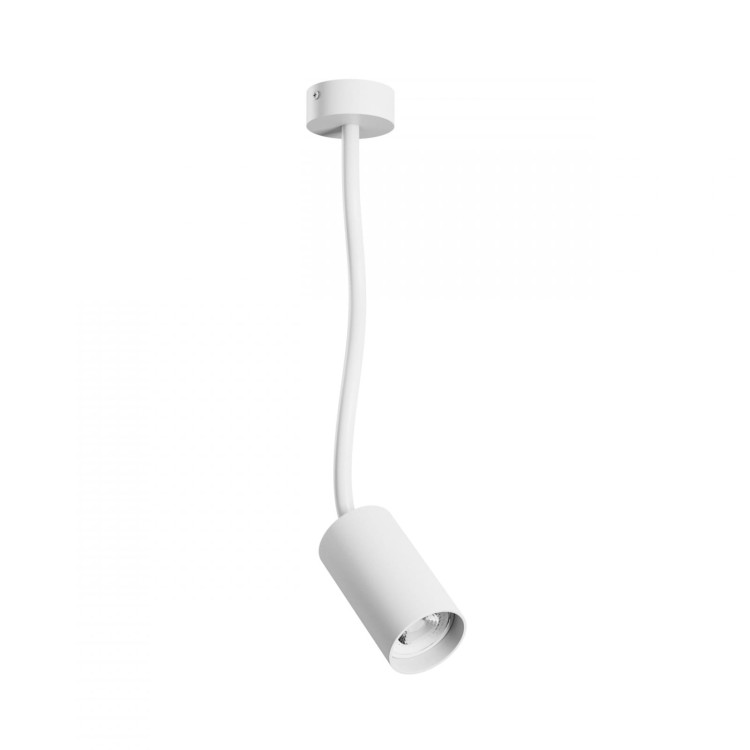 Lampa sufitowa natynkowa VARIOSA FLEXI GU10 BAZA 230V IP20 55x100x410mm Biała Biały okrągłe okrągła SLIP006025 SPECTRUM LED zwis giętka wyginana