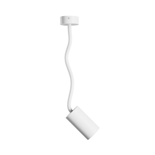 Lampa sufitowa natynkowa VARIOSA FLEXI GU10 BAZA 230V IP20 55x100x410mm Biała Biały okrągłe okrągła SLIP006025 SPECTRUM LED zwis giętka wyginana