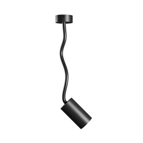 Lampa sufitowa natynkowa VARIOSA FLEXI GU10 BAZA 230V IP20 55x100x410mm Czarna Czarny okrągłe okrągła SLIP006026 SPECTRUM LED zwis giętka wyginana