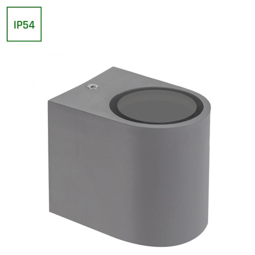PARETE GU10 X1 Jednokierunkowy kinkiet 250V IP54 80 x 73 x 95mm Szary SLIP007007 SPECTRUM LED