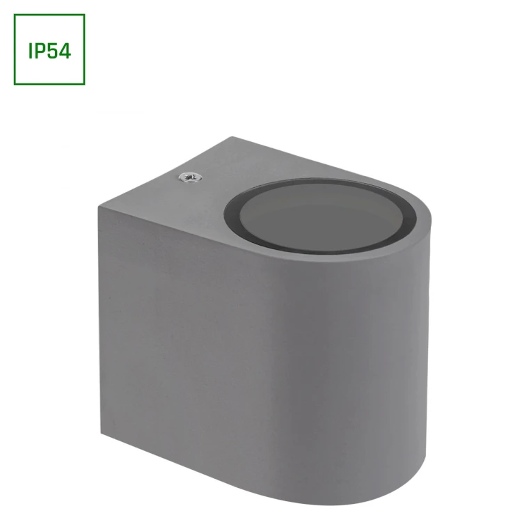 PARETE GU10 X1 Jednokierunkowy kinkiet 250V IP54 80 x 73 x 95mm Szary SLIP007007 SPECTRUM LED